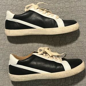 White Raven Sneakers - black and white. Size 9.